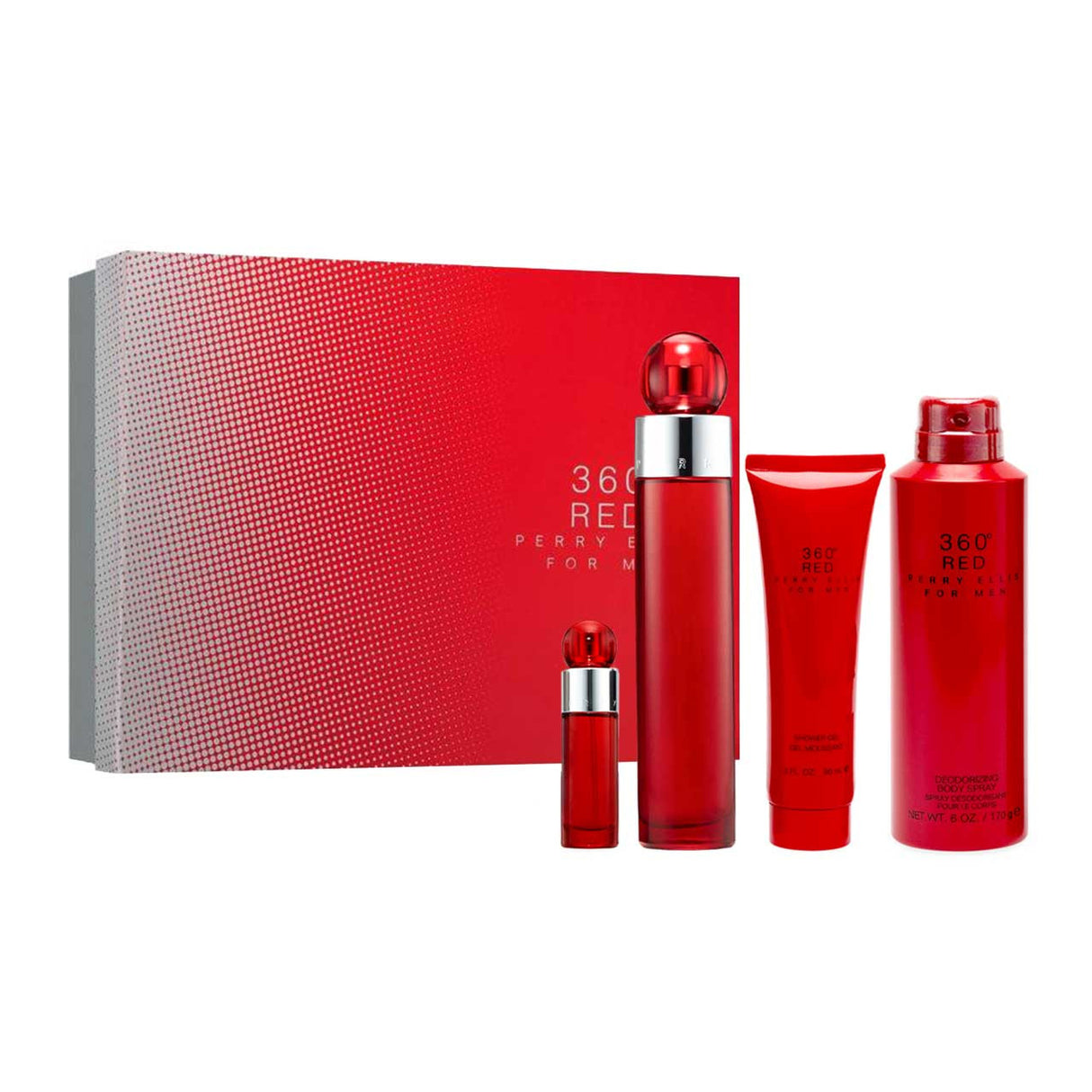 Perry Ellis 360 Red Set 4 Piezas Agua de Tocador