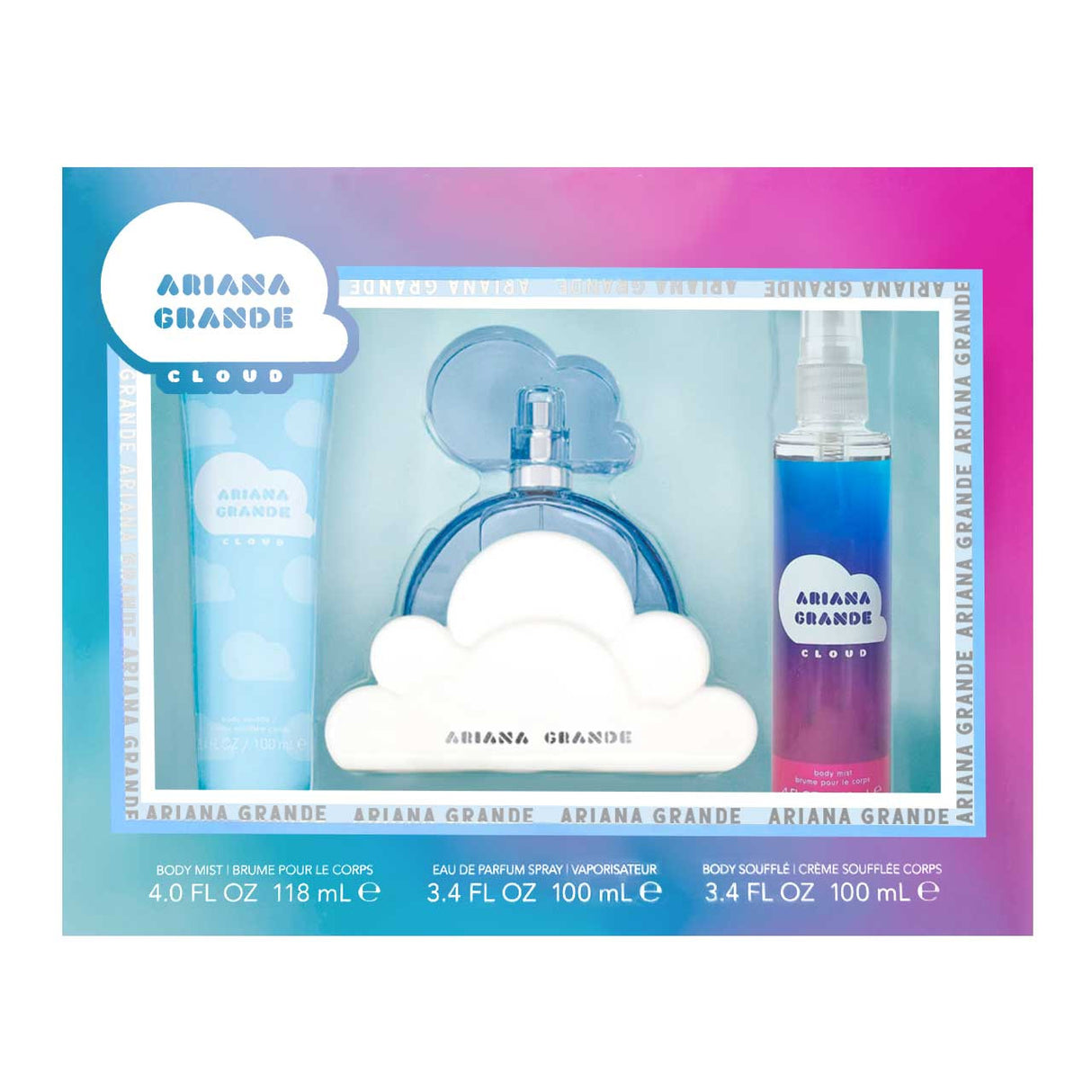 Ariana Grande Set 3 Piezas Agua de Perfume