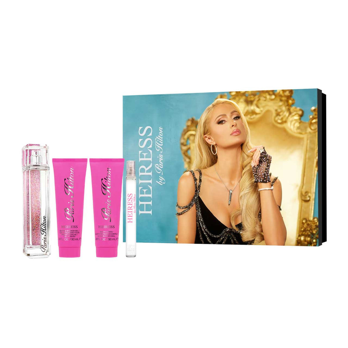 Paris Hilton Heiress Set 4 piezas Agua de Perfume